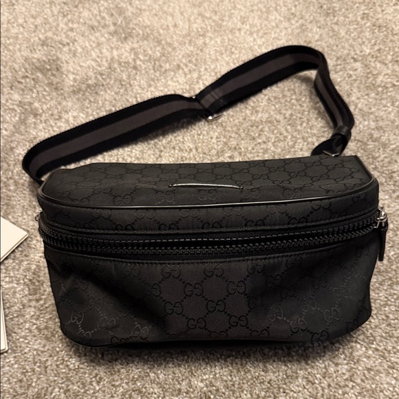 Gucci Black Monogram Belt Bag - Picture 1 of 3